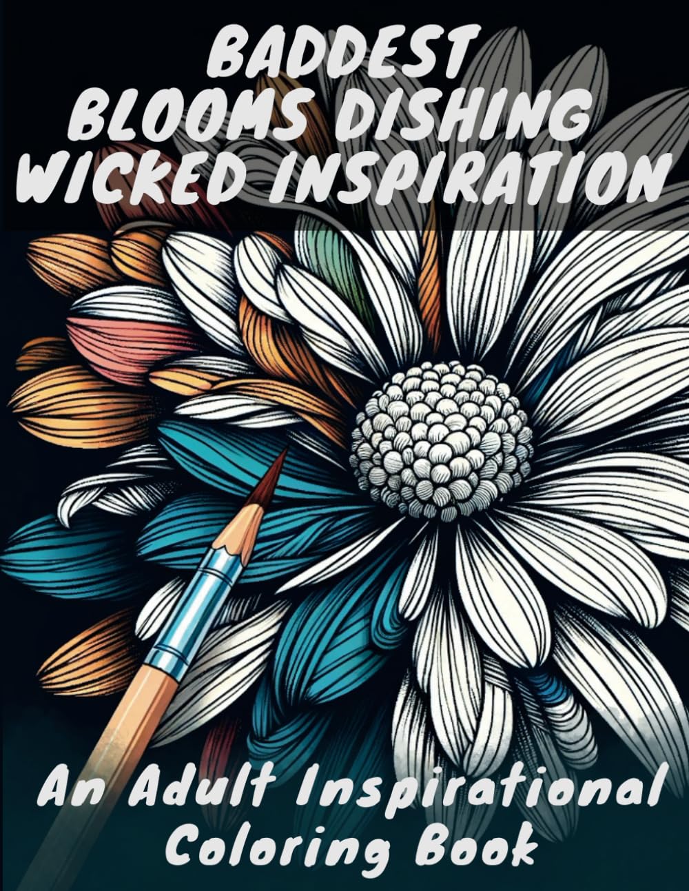 Baddest Blooms Dishing Wicked Inspiration coloring book cover